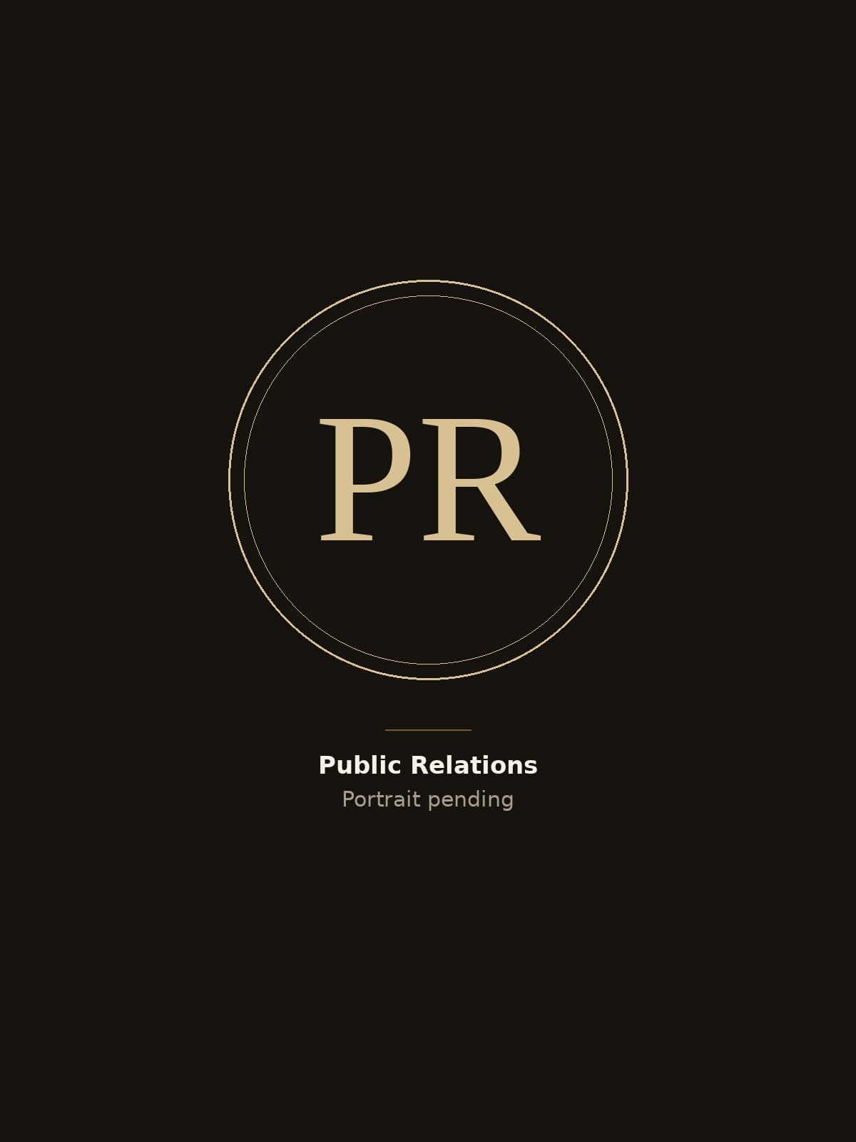 Formal portrait of the Public relations, neutral background, same crop as the rest of the Execution